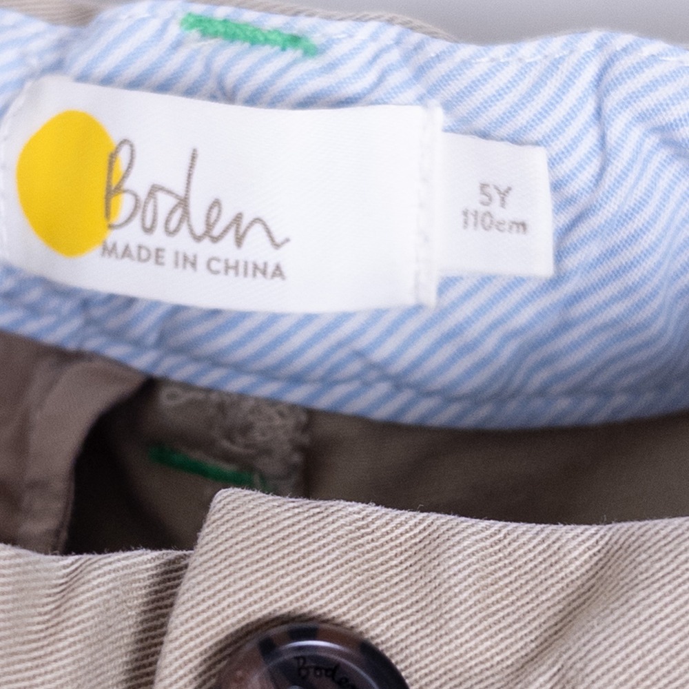 Boden Chino Shorts Kids 5Y Khaki Tan Adjustable Waist - Picture 6 of 10
